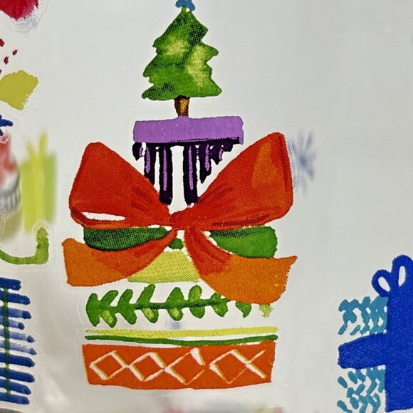 Jennifer Orkin Lewis Anthropologie Pitcher Carafe Christmas Clear Glass Painted - Picture 6 of 11